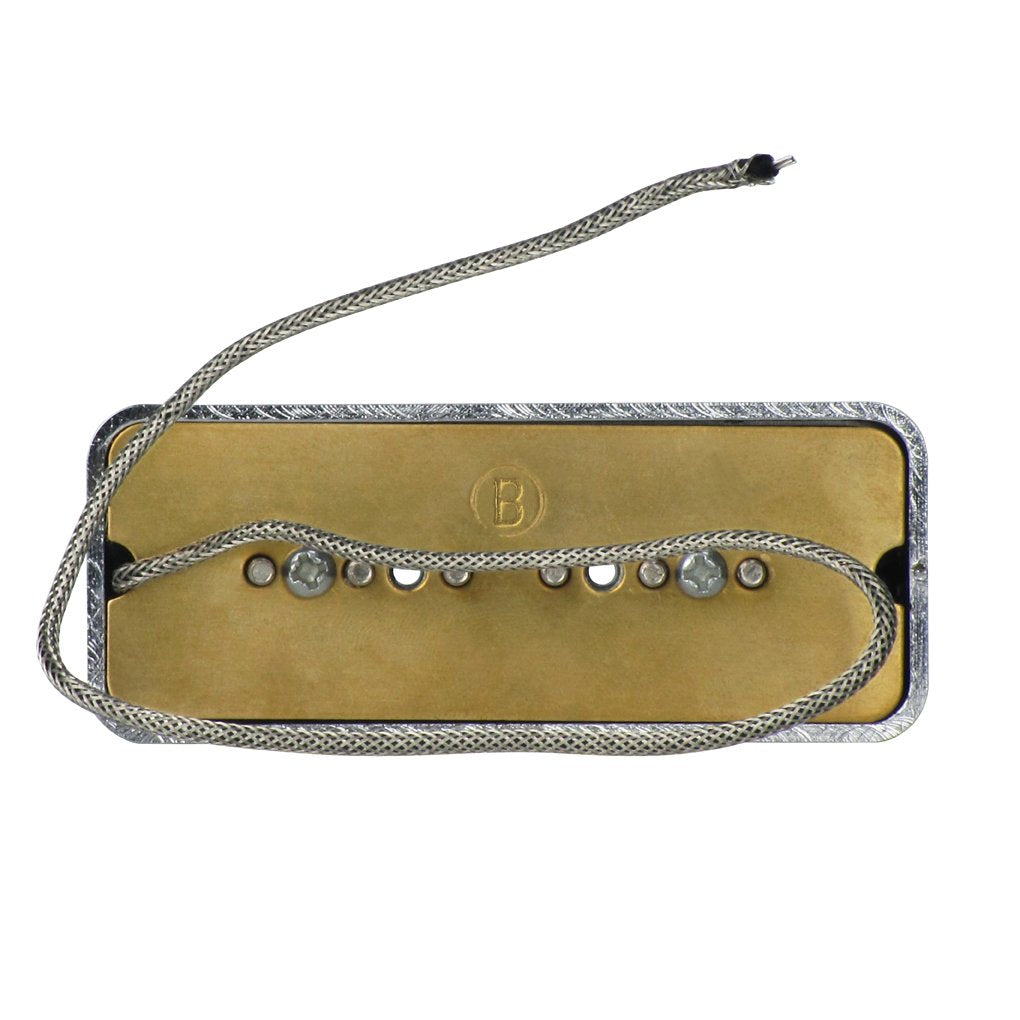 FLEOR Alnico 5 Single Coil Pickup Soap Bar Pickups Chrome P90 Neck & Bridge Pickup Set